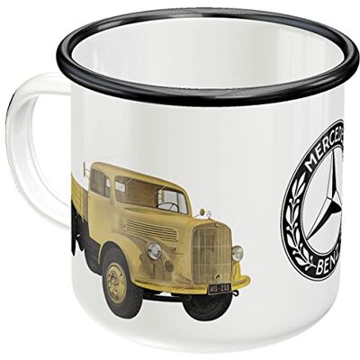 ART Daimler Truck Retro emaille mok 360 ml modellen cadeau-idee voor fans van auto-accessoires, campingbeker, vintage design original license product (OLP), mug de camping, design vintage, Idée cadeau pour les routiers ART Daimler Truck Retro emaille mok 360 ml modellen cadeau-idee voor fans van auto-accessoires, campingbeker, vintage design original license product (OLP), mug de camping, design vintage, Idée cadeau pour les routiers