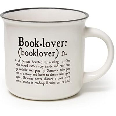 Legami Cup Puccino, New Bone China, Book Lover, Take a Break Collection porseleinen mok, inhoud 350 ml, vaatwasmachinebestendig, magnetronbestendig (CUP0045) Legami Cup Puccino, New Bone China, Book Lover, Take a Break Collection porseleinen mok, inhoud 350 ml, vaatwasmachinebestendig, magnetronbestendig (CUP0045)