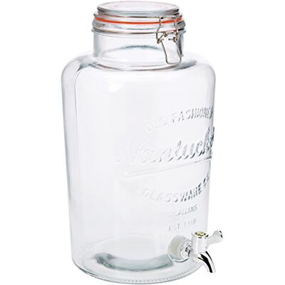 NERTHUS FIH 099 drankdispenser 8 liter glas met kraan voor feestjes NERTHUS FIH 099 drankdispenser 8 liter glas met kraan voor feestjes