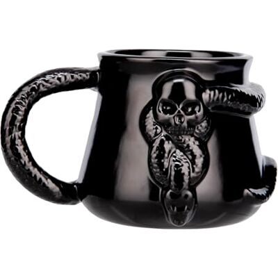 Paladone Harry Potter Dark Mark Nagini Snake mok 400 ml zwart keramiek koffiemok Dooddoener product Wizarding World cadeau voor volwassenen en pottenbakkerskoppen Paladone Harry Potter Dark Mark Nagini Snake mok 400 ml zwart keramiek koffiemok Dooddoener product Wizarding World cadeau voor volwassenen en pottenbakkerskoppen