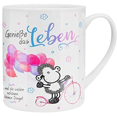 Sheepworld 46205 Genieße das Leben Enorme mok van porselein 60 cl Sheepworld 46205 Genieße das Leben Enorme mok van porselein 60 cl
