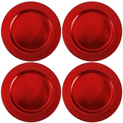 com-four ® 4 x borden in rood schotels als tafeldecoratie decoratieve borden voor bruiloften, familiefeesten of Kerstmis Ø 33 cm assiettes décoratives élégantes pour mariages fêtes de famille ou Noël Assiette de présentation Ø 33 cm com-four ® 4 x borden in rood schotels als tafeldecoratie decoratieve borden voor bruiloften, familiefeesten of Kerstmis Ø 33 cm assiettes décoratives élégantes pour mariages fêtes de famille ou Noël Assiette de présentation Ø 33 cm