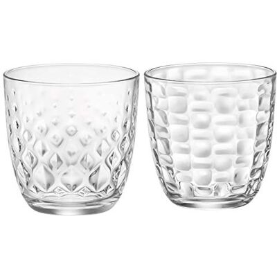 Bormioli Rocco Bormioli Set van 12 glazen (6 stuks mat + 6 stuks Glit) voor water, frisdrank, dranken 29,5 cl, Made in Italy Bormioli Rocco Bormioli Set van 12 glazen (6 stuks mat + 6 stuks Glit) voor water, frisdrank, dranken 29,5 cl, Made in Italy