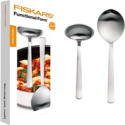 Fiskars Serveerbestek, 2-delig, staal, staal/mat, functionele vorm, 1002959 Fiskars Serveerbestek, 2-delig, staal, staal/mat, functionele vorm, 1002959