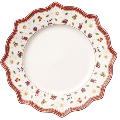 Villeroy & Boch Toy's Delight, Platte Bord, 29 cm, Porselein, Wit/Rood Villeroy & Boch Toy's Delight, Platte Bord, 29 cm, Porselein, Wit/Rood