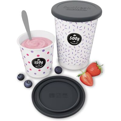 qikfresh Herbruikbare yoghurtdeksels, 150-500 g, 2 stuks (zwart) Siliconen deksels voor yoghurt, skyr, witte kaas en room, luchtdicht, lekvrij en herbruikbaar qikfresh Herbruikbare yoghurtdeksels, 150-500 g, 2 stuks (zwart) Siliconen deksels voor yoghurt, skyr, witte kaas en room, luchtdicht, lekvrij en herbruikbaar