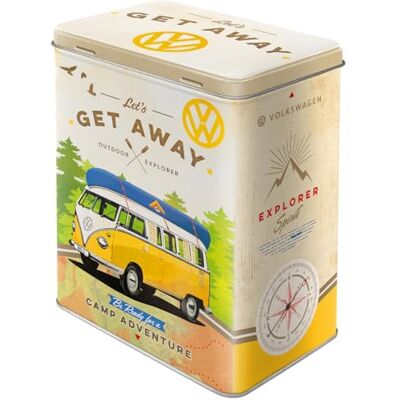 ART Retro L, Bulli T1 Get Away cadeau-idee voor VW bus grote metalen koffiemok in vintage design, 3 liter ART Retro L, Bulli T1 Get Away cadeau-idee voor VW bus grote metalen koffiemok in vintage design, 3 liter
