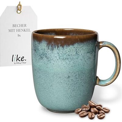 Villeroy & Boch like. by Lave glacé beker met handvat, 400 ml, elegante mok met handvat van aardewerk voor de hele dag, vaatwasmachinebestendig Villeroy & Boch like. by Lave glacé beker met handvat, 400 ml, elegante mok met handvat van aardewerk voor de hele dag, vaatwasmachinebestendig