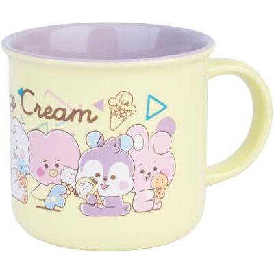 Grupo Erik BT21 keramische mok 375 ml magnetronbestendig koffie- en Theemok met afmetingen 8,7 x 9,5 cm, inhoud 380 ml, officieel BT21 Ice Cream Premium-product Grupo Erik BT21 keramische mok 375 ml magnetronbestendig koffie- en Theemok met afmetingen 8,7 x 9,5 cm, inhoud 380 ml, officieel BT21 Ice Cream Premium-product