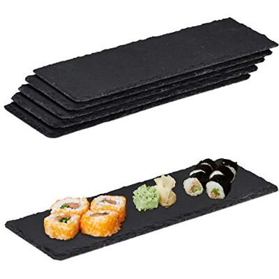 Relaxdays 10027829 dienblad leisteen antraciet Relaxdays 10027829 dienblad leisteen antraciet