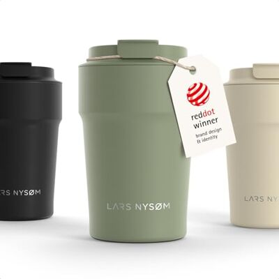 LARS NYSØM Thermosbeker voor koffie, 380 ml, reisbeker, thermosbeker voor Thermo Coffee Mug to go 4 uur warm en 8 uur koud thermobeker voor koffie op reis thermobeker van roestvrij staal LARS NYSØM Thermosbeker voor koffie, 380 ml, reisbeker, thermosbeker voor Thermo Coffee Mug to go 4 uur warm en 8 uur koud thermobeker voor koffie op reis thermobeker van roestvrij staal