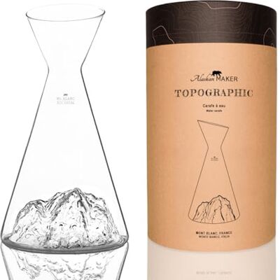 Alaskan MAKER Waterkaraf 1 l Hoogwaardig kristalglas met de hand geblazen met de bergen in reliëf TOPOGRAPHIC (Mont Blanc) Alaskan MAKER Waterkaraf 1 l Hoogwaardig kristalglas met de hand geblazen met de bergen in reliëf TOPOGRAPHIC (Mont Blanc)