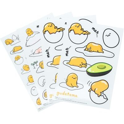 Paladone Gudetama Officieel gelicentieerde Puffy Gadget stickers bevat 37 3D anime-personages Lazy Egg, cadeau en decoratief accessoire Paladone Gudetama Officieel gelicentieerde Puffy Gadget stickers bevat 37 3D anime-personages Lazy Egg, cadeau en decoratief accessoire