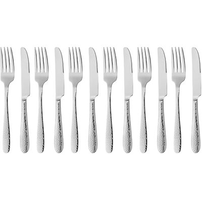 GRÄWE Gent dessertbestek, 12-delig, 6 personen, vaatwasmachinebestendig, bestekset voor voorgerechten en cake, kleine tafelmessen, roestvrij staal, 6 dessertmessen en 6 GRÄWE Gent dessertbestek, 12-delig, 6 personen, vaatwasmachinebestendig, bestekset voor voorgerechten en cake, kleine tafelmessen, roestvrij staal, 6 dessertmessen en 6