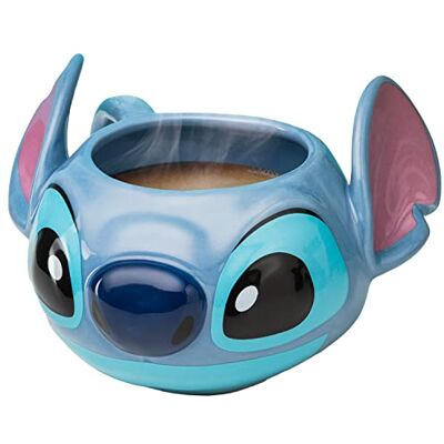 Paladone Stitch mok in vorm officiële Disney-merchandise, handbeschilderde keramische mok, Lilo & Stitch, 450 ml Paladone Stitch mok in vorm officiële Disney-merchandise, handbeschilderde keramische mok, Lilo & Stitch, 450 ml