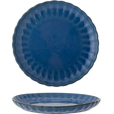 Bloomingville Latina Aardewerk bord blauw 27 x 2 cm Bloomingville Latina Aardewerk bord blauw 27 x 2 cm