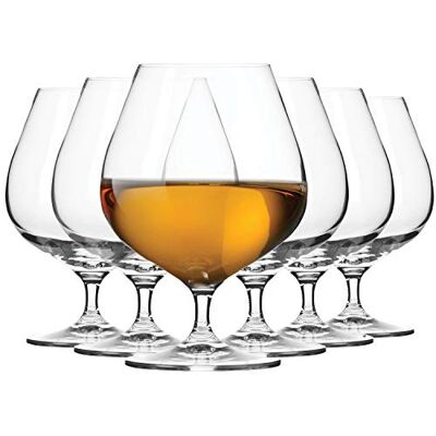 Krosno Brandy Harmony Collection Cognac glazen, 6 stuks, 590 ml Steelglazen, proeverij, likeur, rum, whisky, spijsvertering, loodvrij kristal, vaatwasmachinebestendig, cadeau-idee Krosno Brandy Harmony Collection Cognac glazen, 6 stuks, 590 ml Steelglazen, proeverij, likeur, rum, whisky, spijsvertering, loodvrij kristal, vaatwasmachinebestendig, cadeau-idee