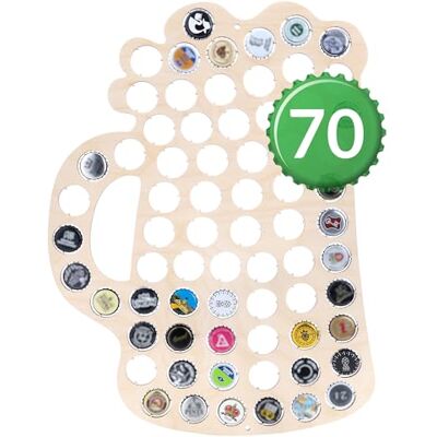 Creative Biermok van multiplex, verzamelstandaard voor 70 flessencapsules, 32,5 x 44 x 0,5 cm, collectie flessencapsules, van multiplex Creative Biermok van multiplex, verzamelstandaard voor 70 flessencapsules, 32,5 x 44 x 0,5 cm, collectie flessencapsules, van multiplex