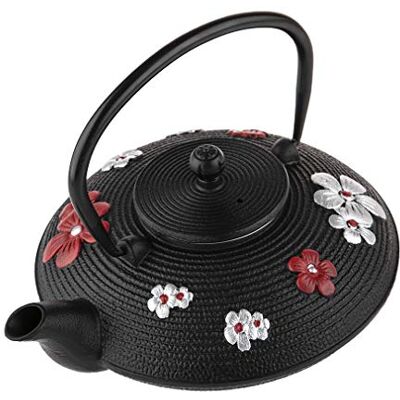 lachineuse Japanse Gietijzeren Theepot Kersenbloesem Met Infuser Filter Capaciteit 0,8L Japanse Aziatische Decoratie Traditionele Nipponne Theepot Theeservies Kleur: Zwart lachineuse Japanse Gietijzeren Theepot Kersenbloesem Met Infuser Filter Capaciteit 0,8L Japanse Aziatische Decoratie Traditionele Nipponne Theepot Theeservies Kleur: Zwart