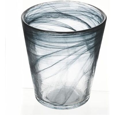 Tivoli 6 x 250 ml conische glazen glazen met kleurverloop zwart albast Tivoli 6 x 250 ml conische glazen glazen met kleurverloop zwart albast