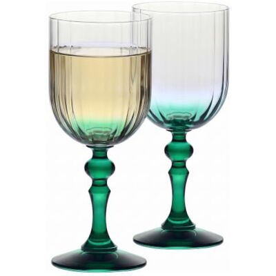 Krosno Wijnglazen, 2 stuks, 300 ml, groene voet, Bubble Collection Rode wijnglas, wit, rosé, cocktailglas, elegant glas, loodvrij kristal, vaatwasmachinebestendig, cadeau-idee Krosno Wijnglazen, 2 stuks, 300 ml, groene voet, Bubble Collection Rode wijnglas, wit, rosé, cocktailglas, elegant glas, loodvrij kristal, vaatwasmachinebestendig, cadeau-idee