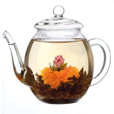 Creano theepot van glas met deksel voor 500ml thee van theebloemen, theerozen en losse thee en theezakjes van hoge kwaliteit en hittebestendig Creano theepot van glas met deksel voor 500ml thee van theebloemen, theerozen en losse thee en theezakjes van hoge kwaliteit en hittebestendig