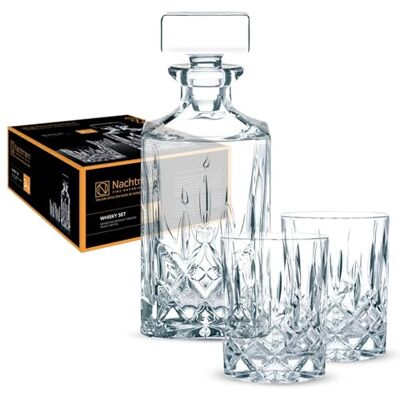 Nachtmann Spiegelau & kristallen set van 1 karaf en 2 whiskey glazen, transparant Nachtmann Spiegelau & kristallen set van 1 karaf en 2 whiskey glazen, transparant