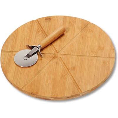 Kesper 58462 Pizzaplank met pizzames, bamboe, natuur, 30 x 30 x 15 cm Kesper 58462 Pizzaplank met pizzames, bamboe, natuur, 30 x 30 x 15 cm