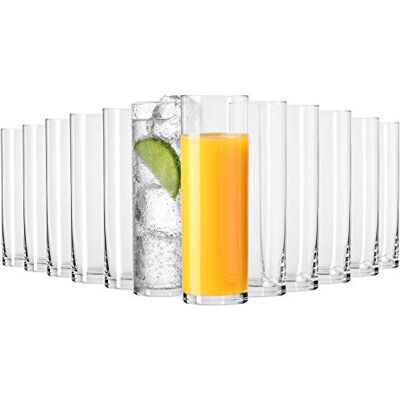 Krosno Waterglazen, 12 stuks, 230 ml, collectie Balance Cocktailglazen, sap, limonade, tumbler, longdrink, elegant glaswerk, loodvrij kristal, vaatwasmachinebestendig Krosno Waterglazen, 12 stuks, 230 ml, collectie Balance Cocktailglazen, sap, limonade, tumbler, longdrink, elegant glaswerk, loodvrij kristal, vaatwasmachinebestendig