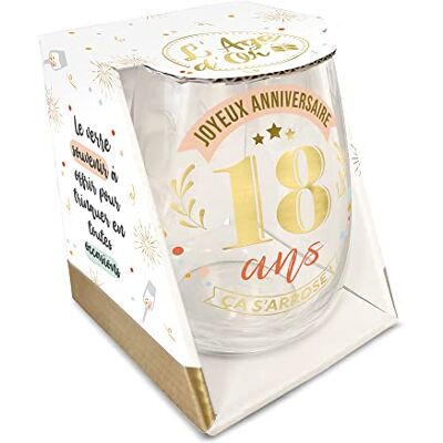 STC Rond glas, cadeau voor 18 jaar STC Rond glas, cadeau voor 18 jaar