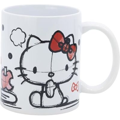 Stor Hello Kitty keramische mok 325 ml officieel gelicentieerd design ideaal voor koffie, thee en warme dranken voor fans Stor Hello Kitty keramische mok 325 ml officieel gelicentieerd design ideaal voor koffie, thee en warme dranken voor fans