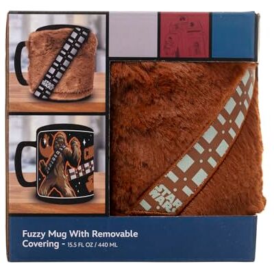 Pyramid Fuzzy mok Chewbacca keramische mok met afneembare vacht 440 ml warme of koude koffie en thee Pyramid Fuzzy mok Chewbacca keramische mok met afneembare vacht 440 ml warme of koude koffie en thee