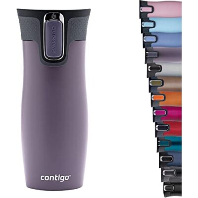 Contigo Thermobeker West Loop Unisex Autoseal Roestvrij stalen beker Koffiebeker to Go BPA-vrij Lekvrije reisbeker met Easy-Clean-deksel Houdt tot 5 uur warm 470 ml Pruim Contigo Thermobeker West Loop Unisex Autoseal Roestvrij stalen beker Koffiebeker to Go BPA-vrij Lekvrije reisbeker met Easy-Clean-deksel Houdt tot 5 uur warm 470 ml Pruim