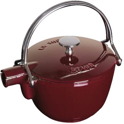 STAUB Gietijzeren theepot, Ø 21 cm, 1,15 l, Grenadine STAUB Gietijzeren theepot, Ø 21 cm, 1,15 l, Grenadine