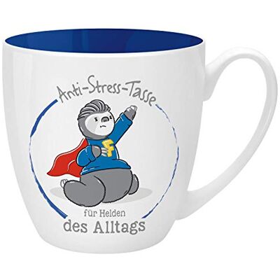 GRUSS & CO 46264 Anti-stress voor helden, 45 cl, cadeaubeker, blauw GRUSS & CO 46264 Anti-stress voor helden, 45 cl, cadeaubeker, blauw