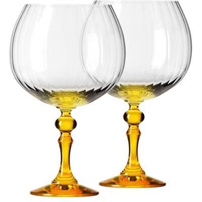 Krosno Bubble Celebration Moments Gin Glazen 660 ml met gele voet, set van 2 voor Gin Tonic, Aperol Spritz en Cocktails Loodvrij Vaatwasmachinebestendig Bubble Celebration Moments Krosno Bubble Celebration Moments Gin Glazen 660 ml met gele voet, set van 2 voor Gin Tonic, Aperol Spritz en Cocktails Loodvrij Vaatwasmachinebestendig Bubble Celebration Moments