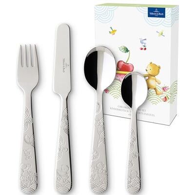 Villeroy & Boch Hungry as a Bear bestekset voor kinderen, 4 stuks, RVS Villeroy & Boch Hungry as a Bear bestekset voor kinderen, 4 stuks, RVS