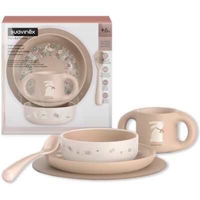 Suavinex , Babyserviesset. Lunchset voor kinderen, 5-delig. Bevat: Bord + Kom + Mok + Lepel + Antislip Tafelkleed. 6+ Maanden. Duurzaam, Vaatwasmachinebestendig, Magnetronbestendig. Roze Suavinex , Babyserviesset. Lunchset voor kinderen, 5-delig. Bevat: Bord + Kom + Mok + Lepel + Antislip Tafelkleed. 6+ Maanden. Duurzaam, Vaatwasmachinebestendig, Magnetronbestendig. Roze