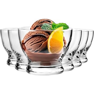 Krosno Ice Cups, set van 6, 290 ml, Pure Collection Dessertschaal, crèmes, gelei, fruit, zoete kommen, elegant glaswerk, loodvrij kristal, vaatwasmachinebestendig Krosno Ice Cups, set van 6, 290 ml, Pure Collection Dessertschaal, crèmes, gelei, fruit, zoete kommen, elegant glaswerk, loodvrij kristal, vaatwasmachinebestendig