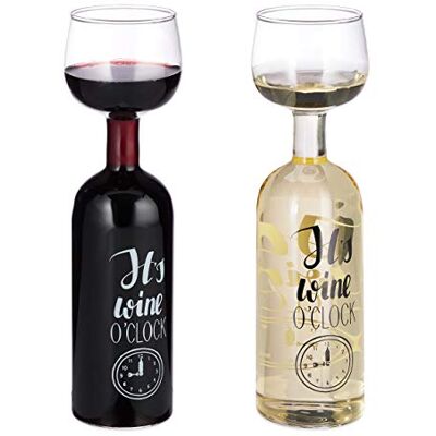 Relaxdays XL wijnfles met belettering, 750 ml, transparant Relaxdays XL wijnfles met belettering, 750 ml, transparant