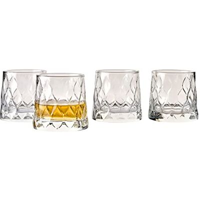 Pasabahce Set van 4 hoogwaardige whiskyglazen, exclusieve cocktailglazen, whisky, bourbon, likeur, rum, ouderwetse glazen, 290,6 g drinkglazen, perfect voor feestjes, Pasabahce Set van 4 hoogwaardige whiskyglazen, exclusieve cocktailglazen, whisky, bourbon, likeur, rum, ouderwetse glazen, 290,6 g drinkglazen, perfect voor feestjes,