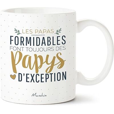 Manahia Mok Papy d'Exception – aankondiging van zwangerschap toekomstige Papas formidables= Papys Exception – verrassingsmok geboorte – Happy Party – kraft-geschenkdoos – bedrukt in Frankrijk Manahia Mok Papy d'Exception – aankondiging van zwangerschap toekomstige Papas formidables= Papys Exception – verrassingsmok geboorte – Happy Party – kraft-geschenkdoos – bedrukt in Frankrijk