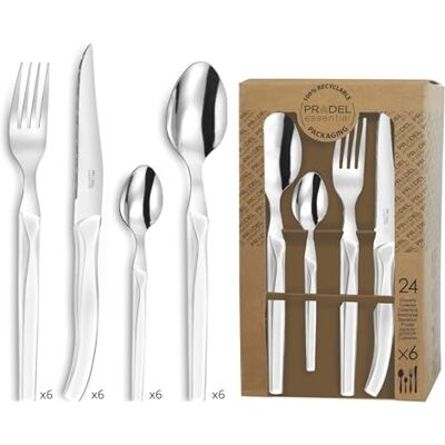 Lou Laguiole Rising Sun Bestekset, 24-delig, wit Lou Laguiole Rising Sun Bestekset, 24-delig, wit