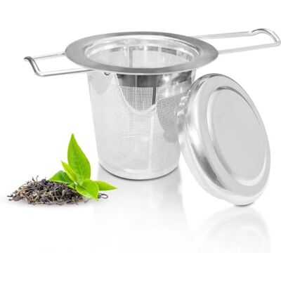 WinGluge Theezeef 304 roestvrij staal mok zeef theepot filter Theefilter voor theepot, theezeef, thee-accessoires, geschikt voor kopjes en theepotten, opvouwbare handgrepen WinGluge Theezeef 304 roestvrij staal mok zeef theepot filter Theefilter voor theepot, theezeef, thee-accessoires, geschikt voor kopjes en theepotten, opvouwbare handgrepen