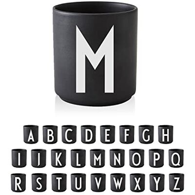 Design Letters Zwarte koffiemok (A-Z) Stijlvolle premium porseleinen koffiecups Gebruik de koffiemok als cappuccinokop Perfect cadeau voor dames, heren Verjaardagscadeau 250 ml Design Letters Zwarte koffiemok (A-Z) Stijlvolle premium porseleinen koffiecups Gebruik de koffiemok als cappuccinokop Perfect cadeau voor dames, heren Verjaardagscadeau 250 ml
