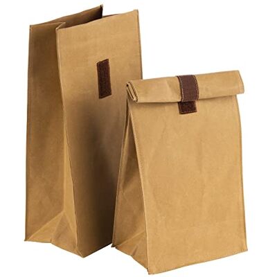 APS 2 stuks lunchtas, 70% natuurlijke vezels en 30% hars, 16 x 10 cm, hoogte 32 cm, beige APS 2 stuks lunchtas, 70% natuurlijke vezels en 30% hars, 16 x 10 cm, hoogte 32 cm, beige