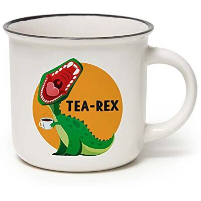 Legami Cup-Puccino Tea Rex mok, porselein Bone China, meerkleurig, 350 ml Legami Cup-Puccino Tea Rex mok, porselein Bone China, meerkleurig, 350 ml