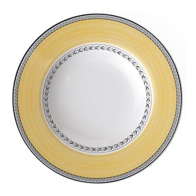 Villeroy & Boch Audun Fleur Soepbord, 24 cm, porselein, wit/grijs/geel Villeroy & Boch Audun Fleur Soepbord, 24 cm, porselein, wit/grijs/geel