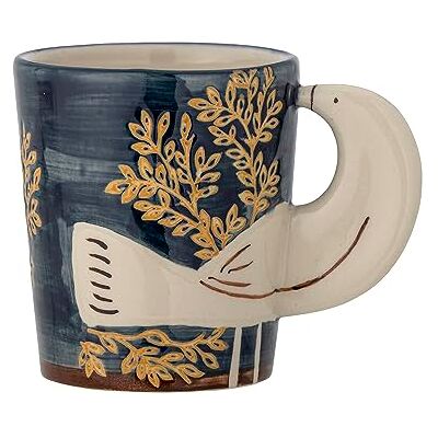 Bloomingville Hezha 82066105 mok van aardewerk, met vogelhandvat, vaatwasmachinebestendig, 8 x 9 cm, 260 ml Bloomingville Hezha 82066105 mok van aardewerk, met vogelhandvat, vaatwasmachinebestendig, 8 x 9 cm, 260 ml
