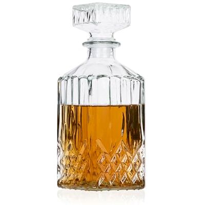 alpina Klassieke glazen karaf voor whisky, cognac, likeur, whiskykaraf, whiskyfles, ca. 800 ml alpina Klassieke glazen karaf voor whisky, cognac, likeur, whiskykaraf, whiskyfles, ca. 800 ml